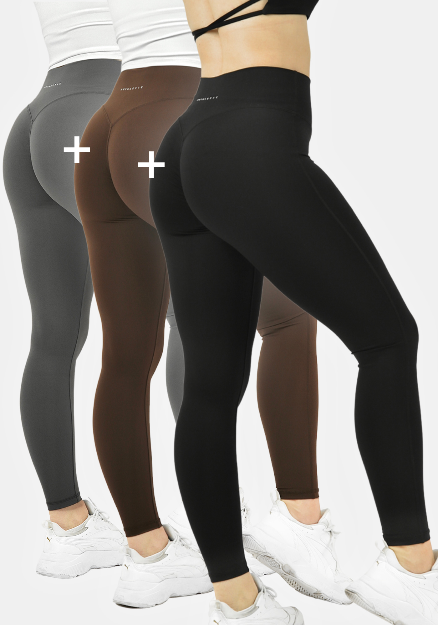 Специален Calla Комплект (3× Butt Lift клин – Черен, Кафяв, Сив)