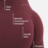 Calla 2.0 Butt Lift tajice - Bordo