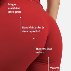 Eve Comfort egyenes szárú leggings - Piros