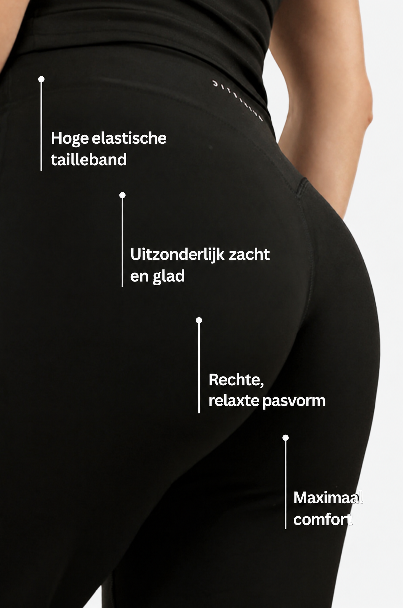 Eve Comfort rechte legging - Zwart