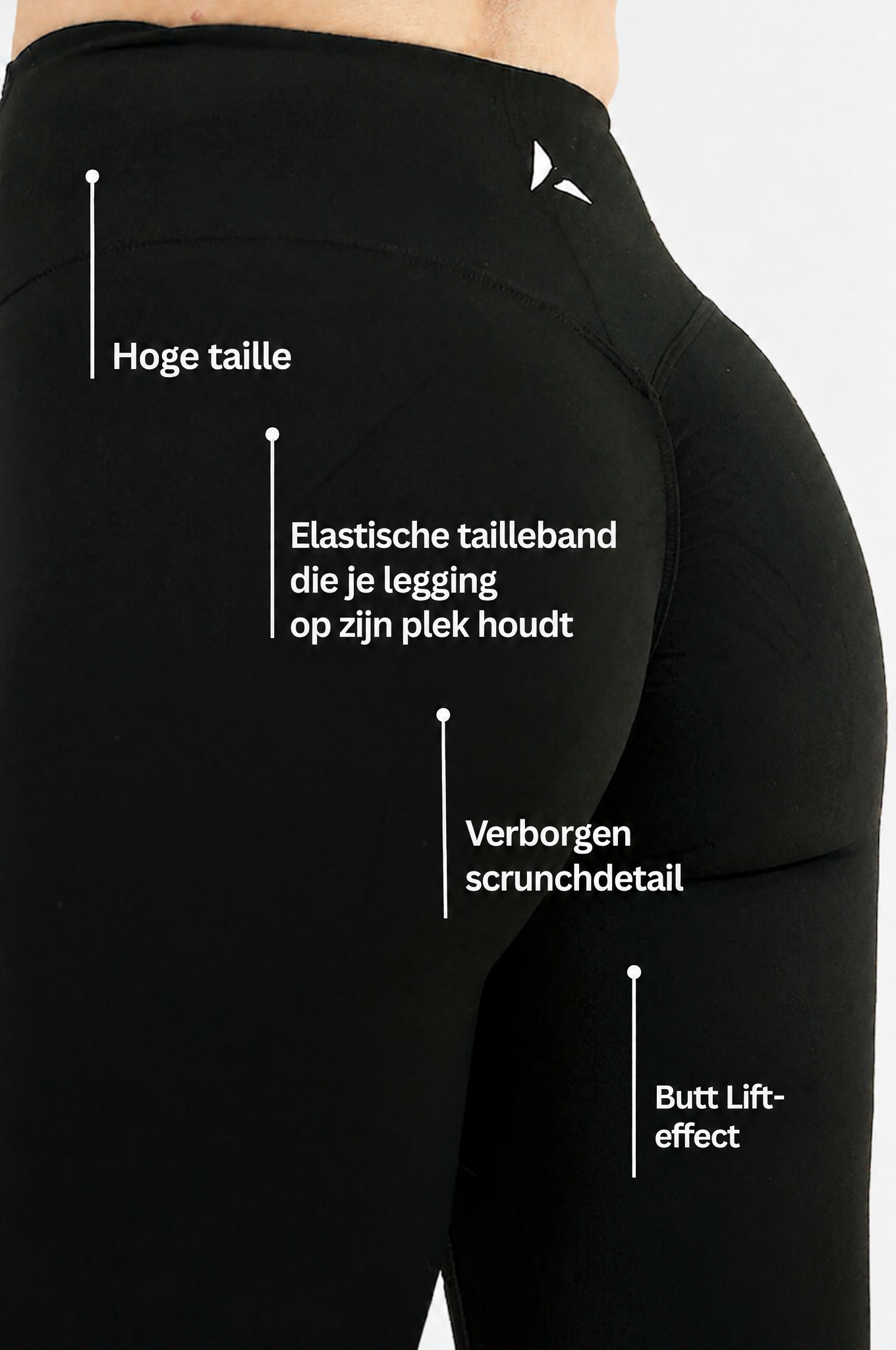 Naya Butt Lift legging - Zwart