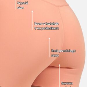 Aluna Krótkie Legginsy - Pomarańczowa