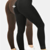 2x Calla 2.0 Butt Lift legginsy (Czarny, Brązowy)