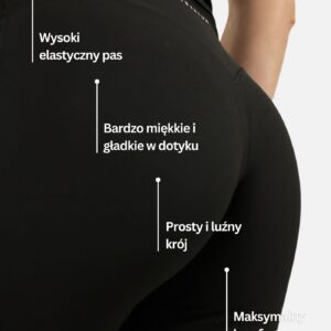 Eve Comfort legginsy z prostą nogawką - Czarny