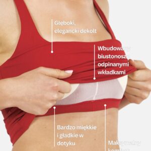 Eve Comfort top - Czerwony