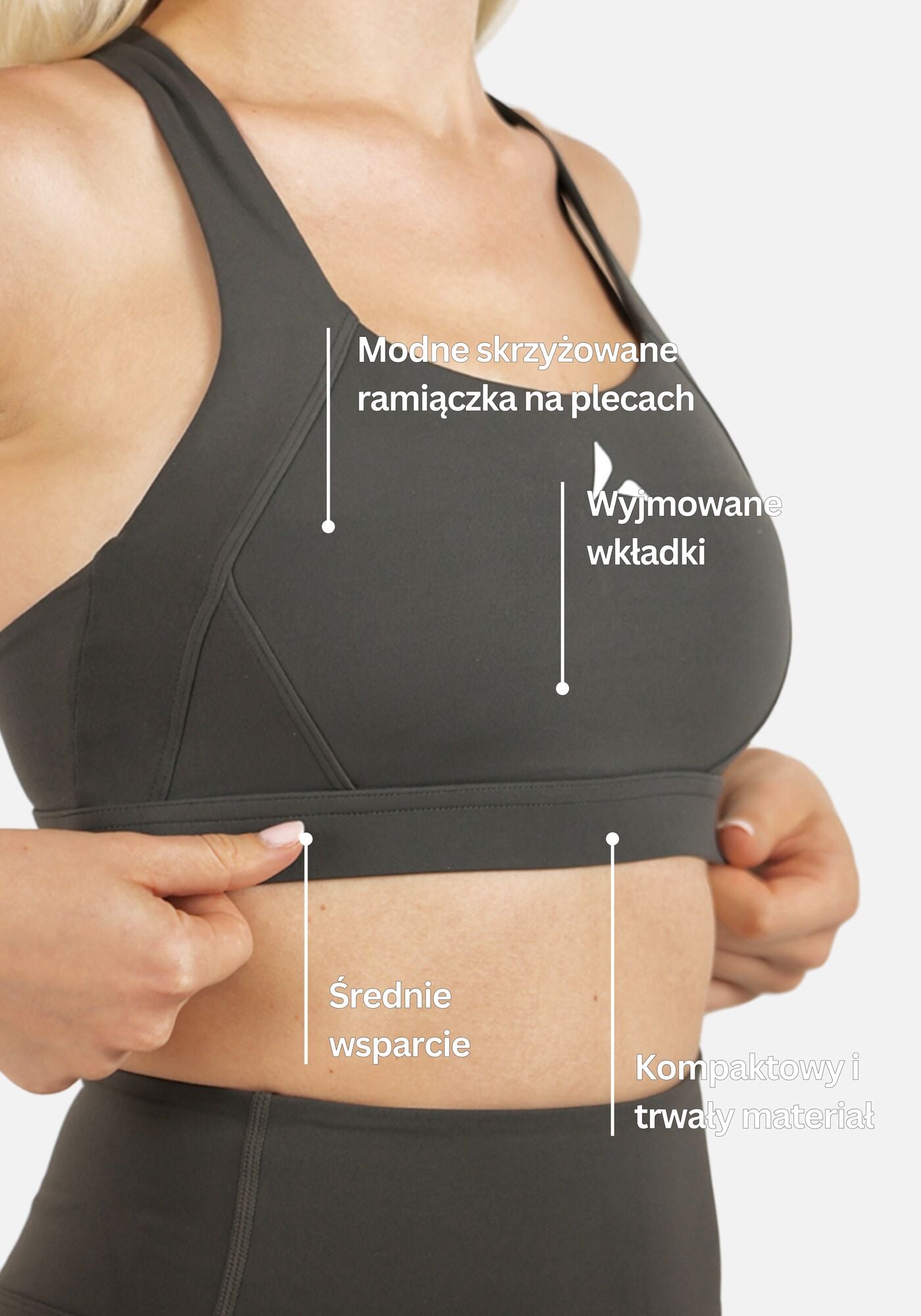 Naya Biustonosz Sportowy – Szary