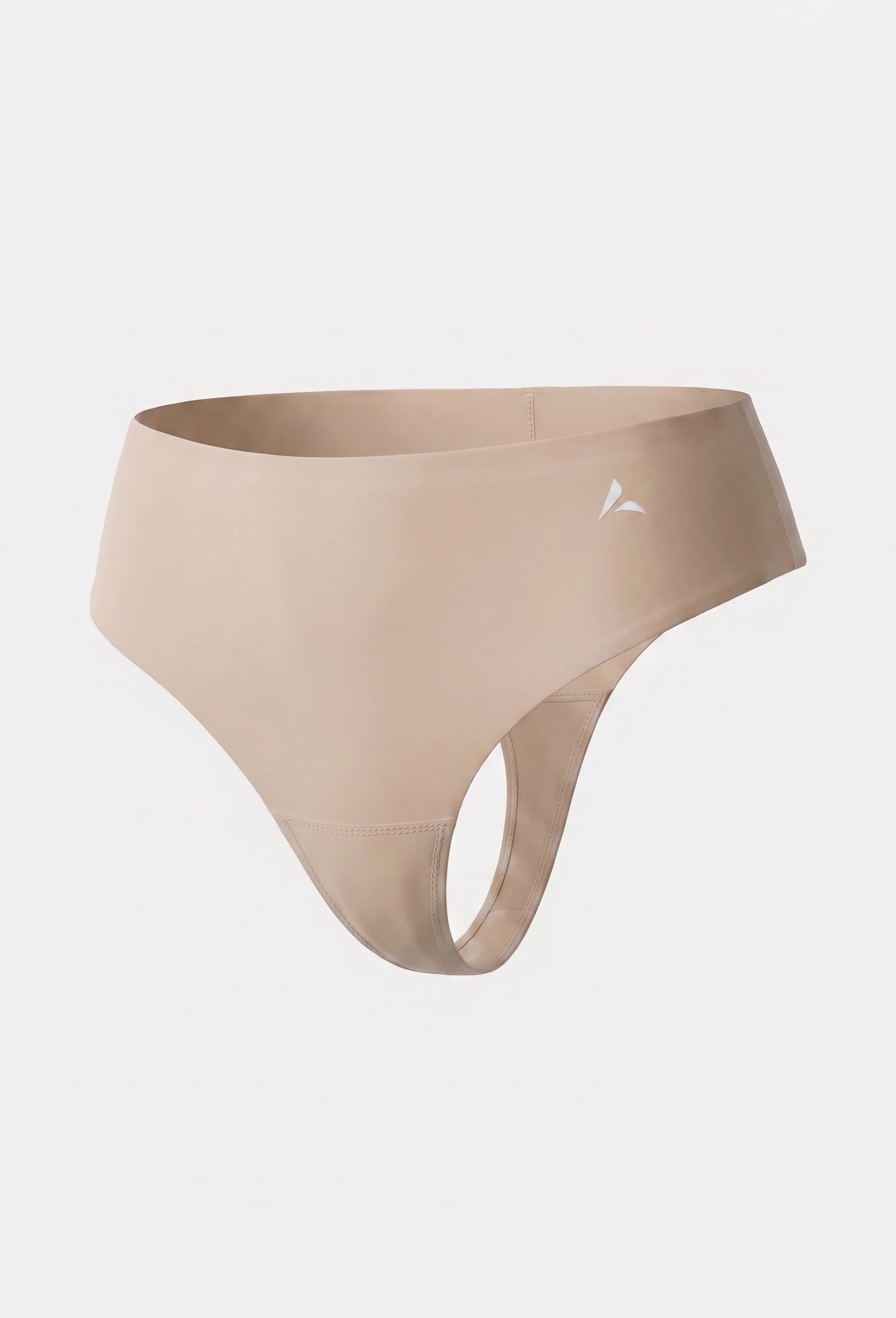 Anti Cameltoe stringi z wysokim stanem - Beżowy