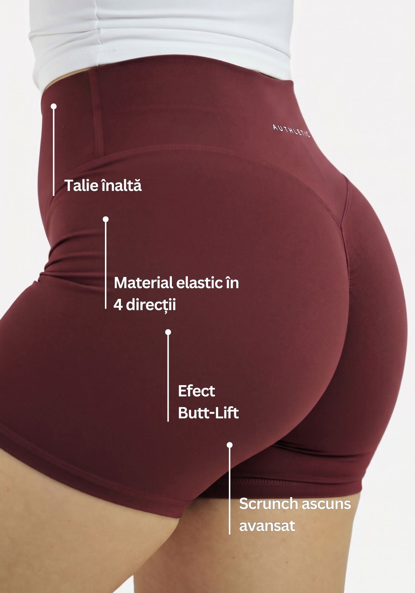 Calla Butt Lift Colanți scurți - Vișiniu
