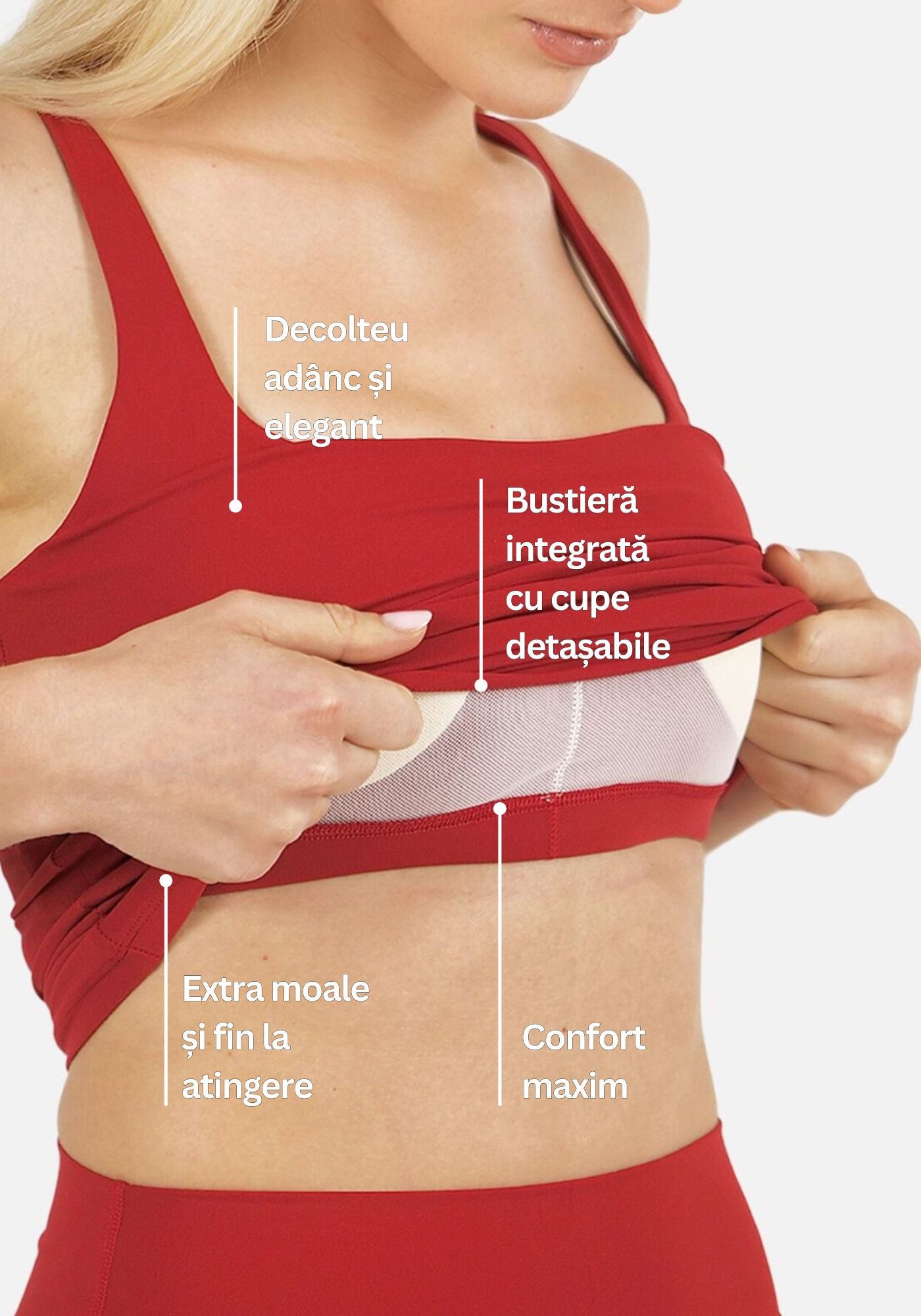 Eve Comfort top - Roșu