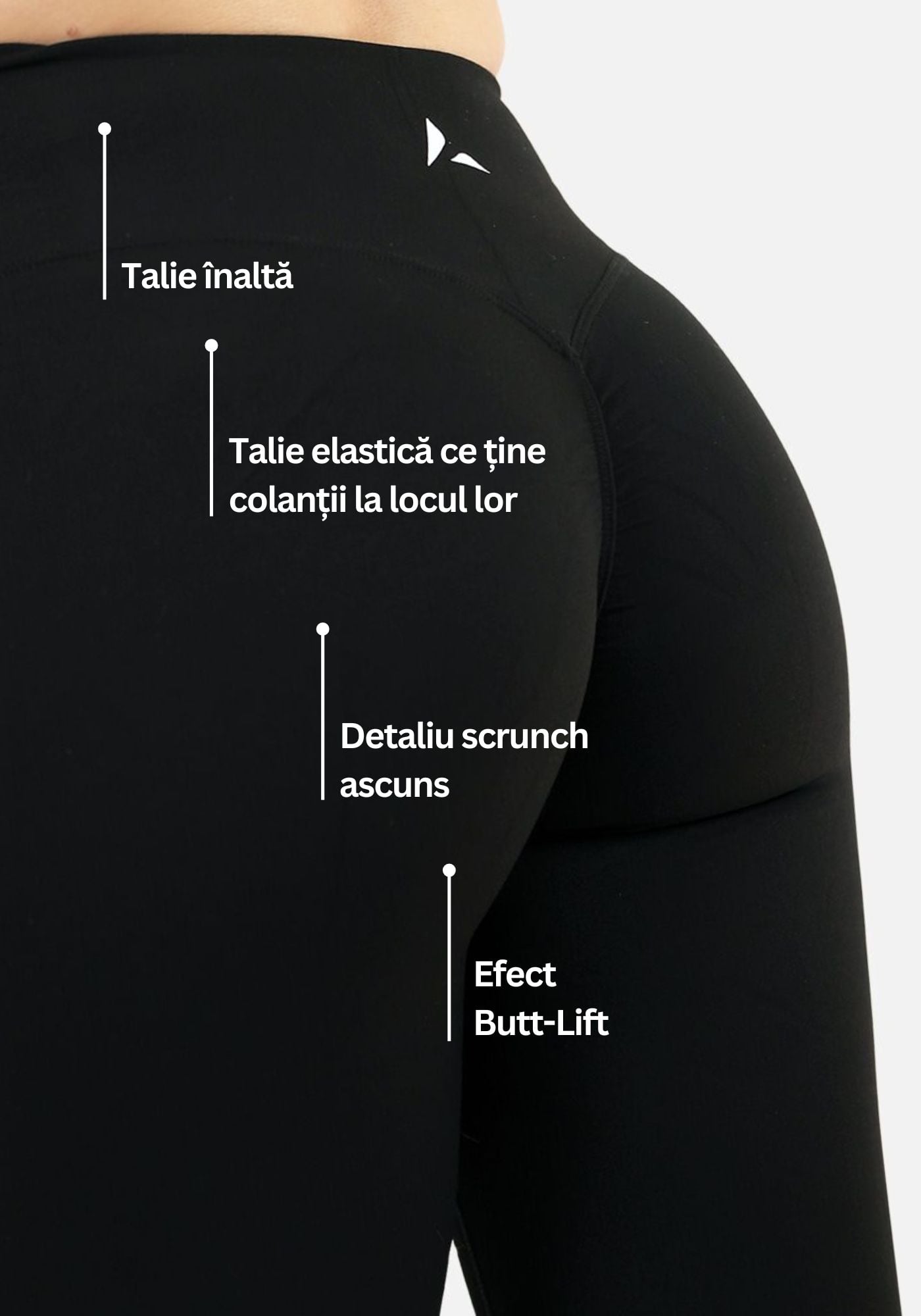 Naya Butt Lift Colanți - Negru