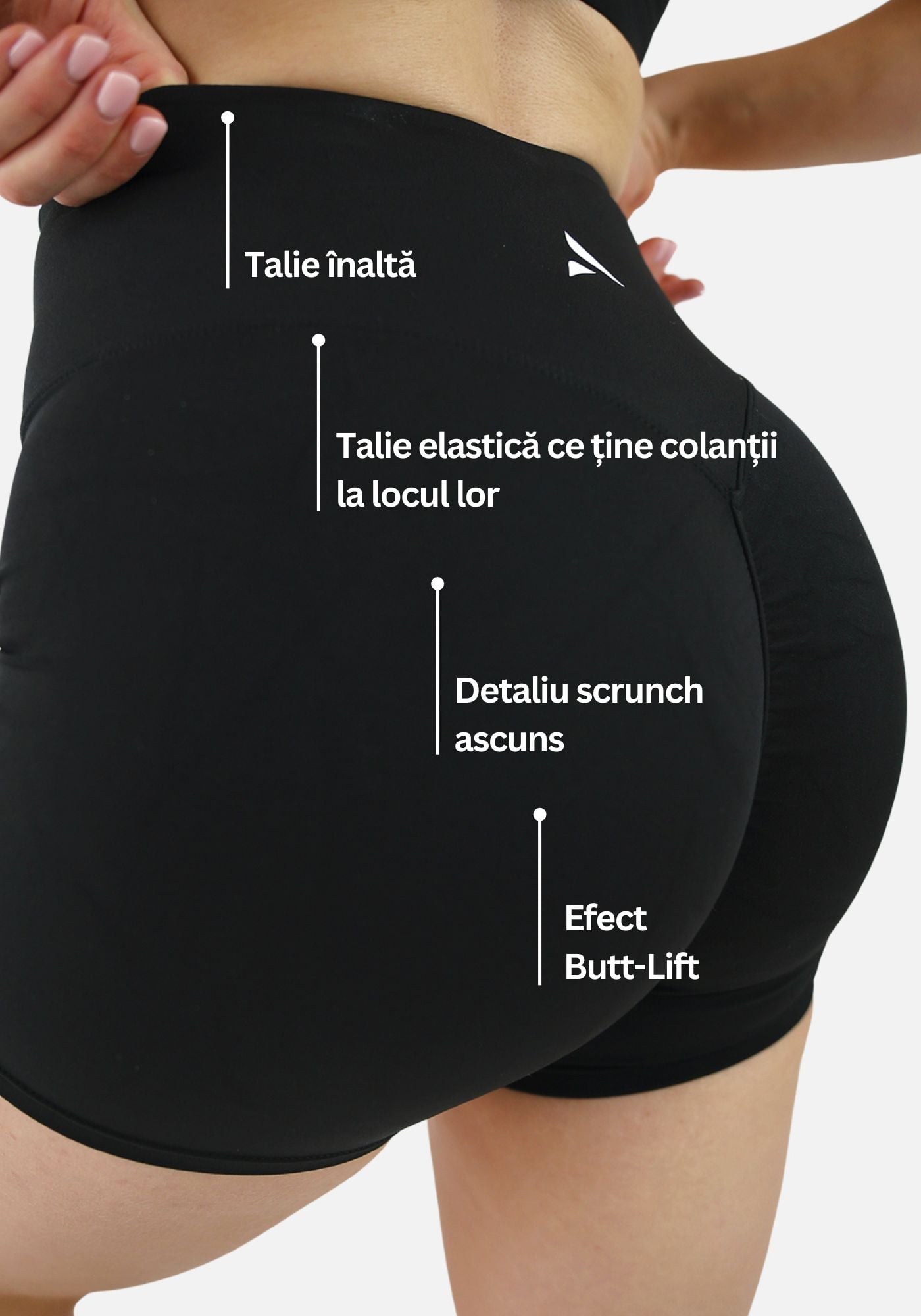 Naya Butt Lift Colanți scurți - Negru