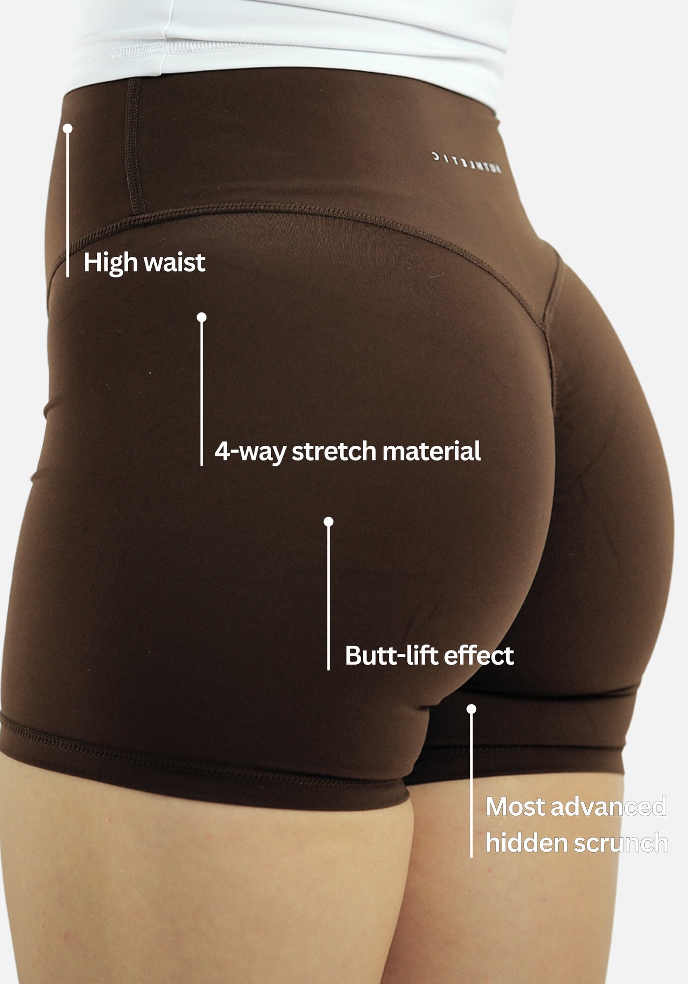Calla Butt Lift Colanți scurți - Maro