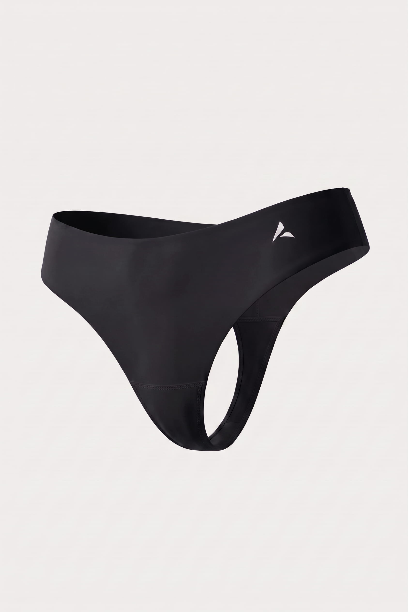 Authletic Anti Cameltoe tanga cu talie medie - Negru