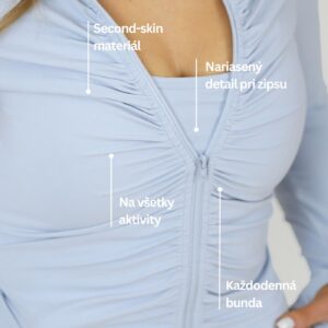 Bunda Flora – Svetlo modrá
