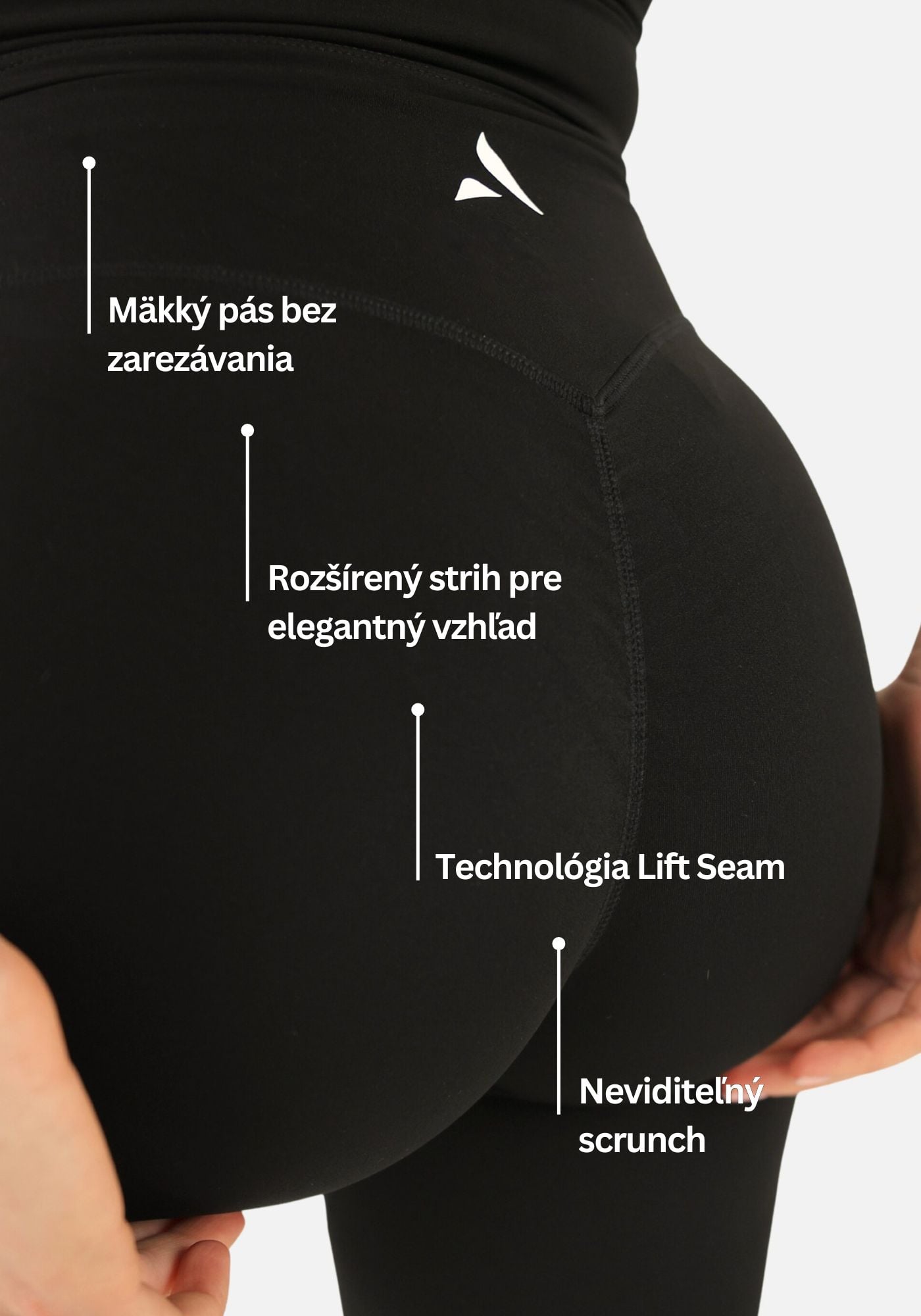 Talia Flared Natural Lift Legíny - Čierna