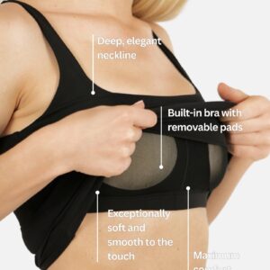 Eve Comfort Tank Top - Black