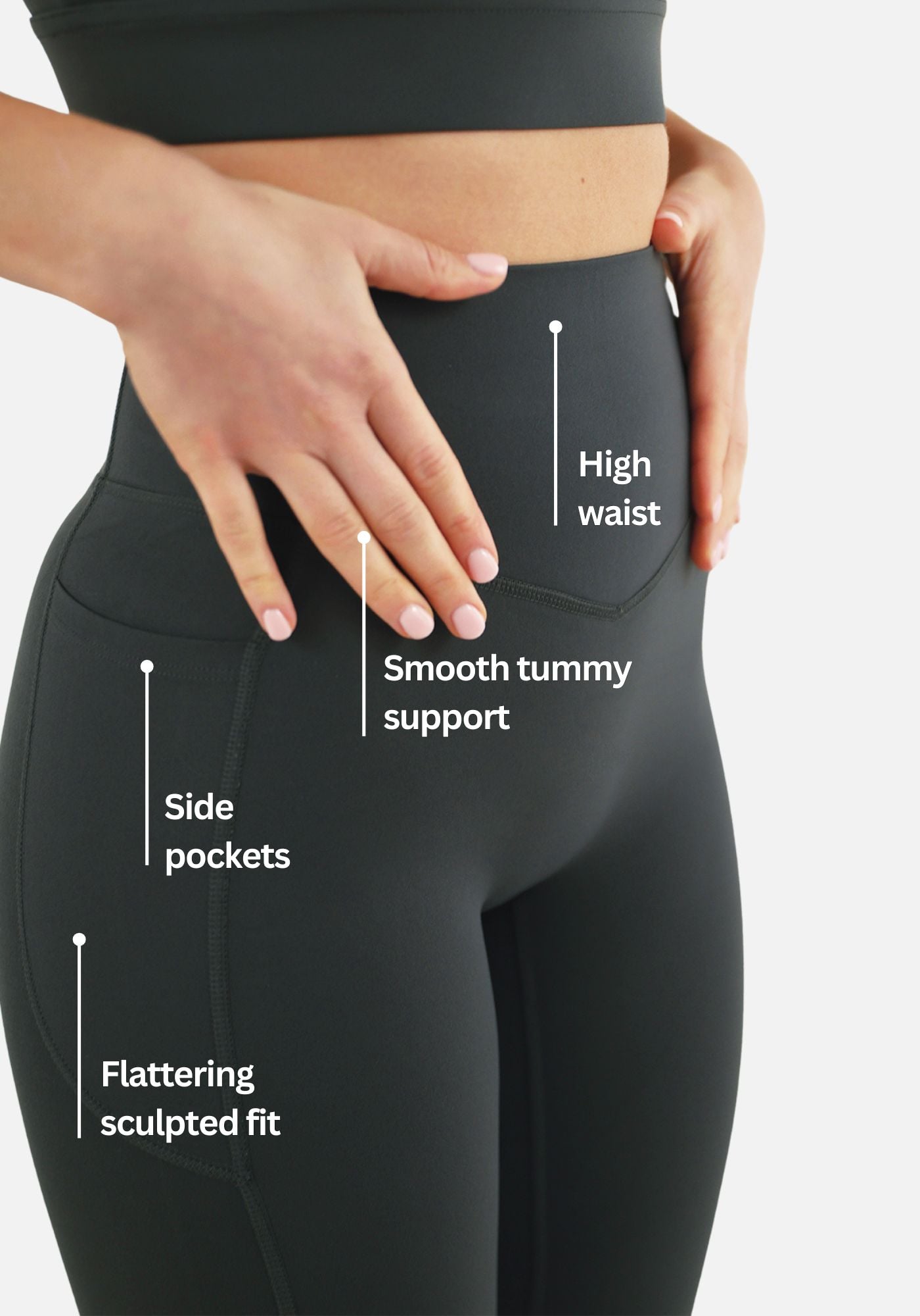 Alva Tummy Control Leggings - Grey