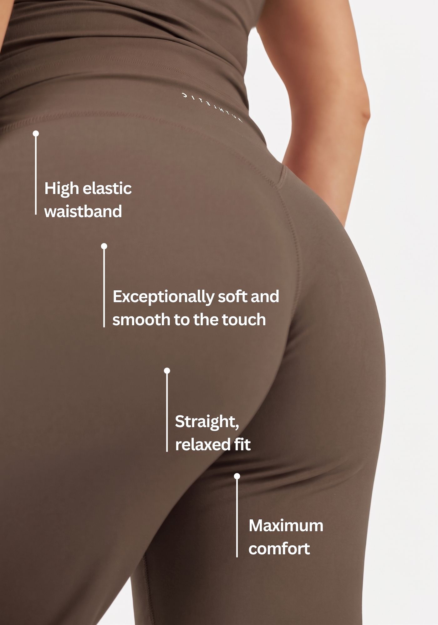 Eve Comfort Straight Leggings - Cappuccino
